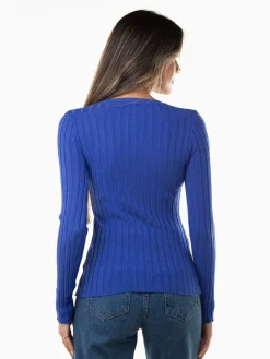 Camisola malha canelada mistura viscose