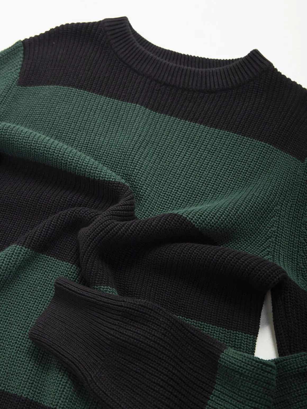 Camisola malha color block gola redonda