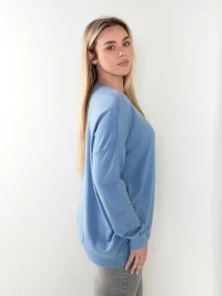 Camisola malha com acabamento rolling