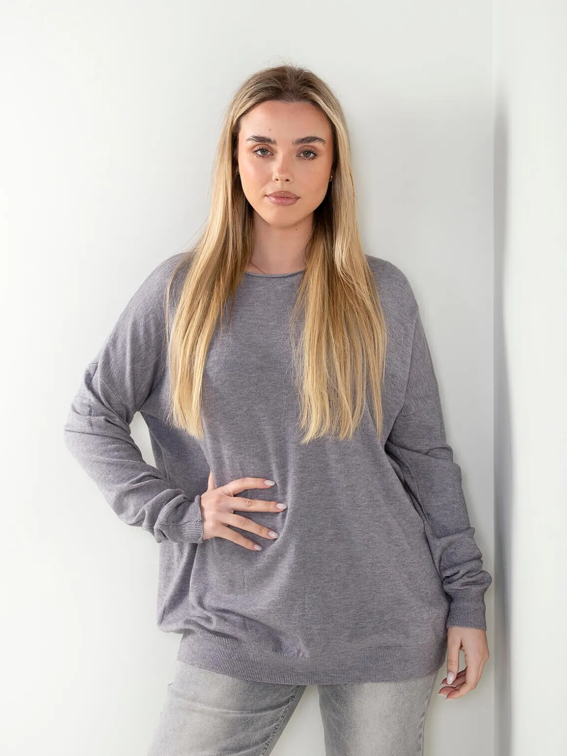 Camisola malha com acabamento rolling