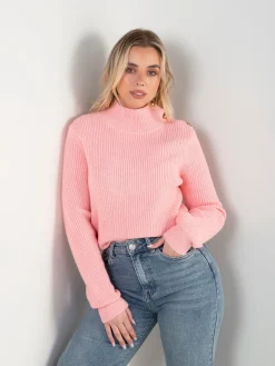 Camisola malha com botões no ombro