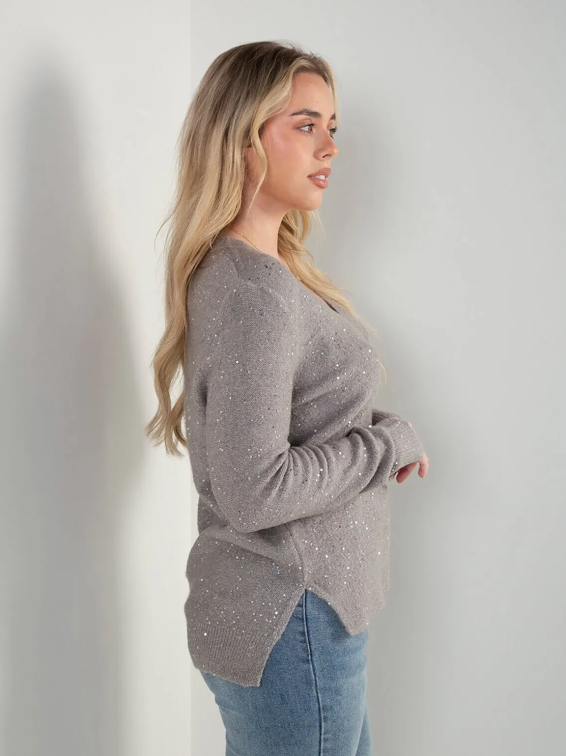 Camisola malha com brilho