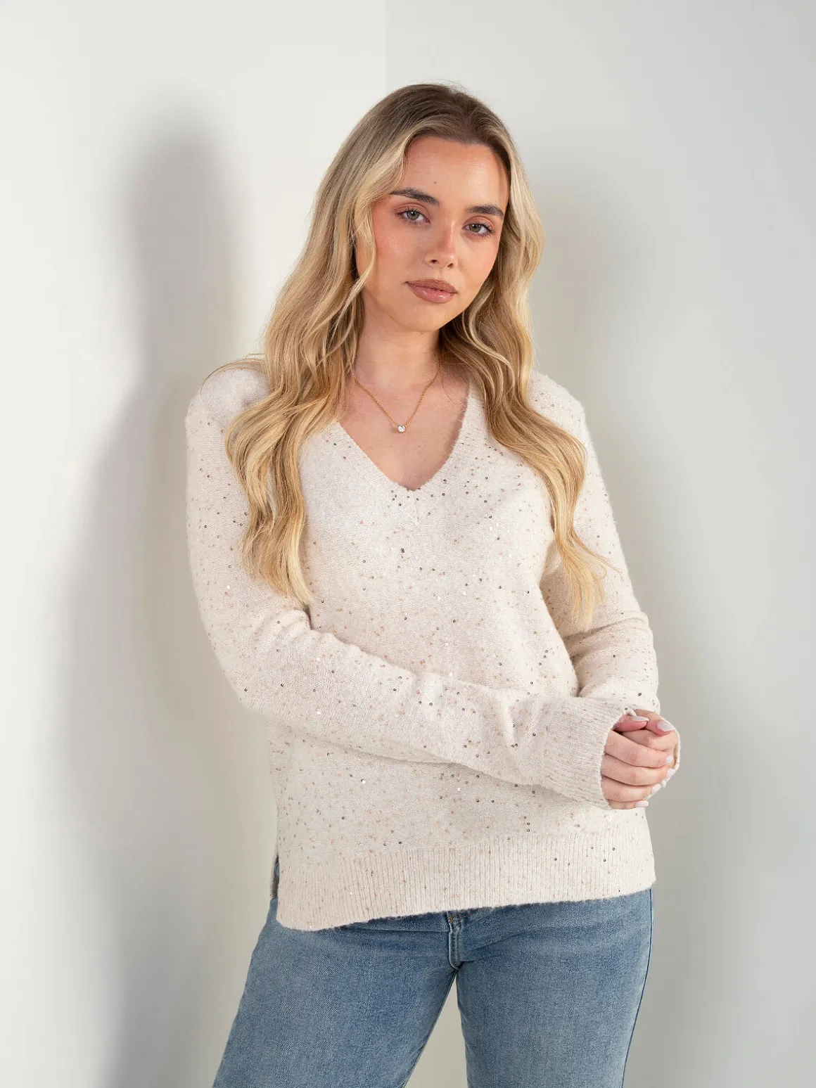 Camisola malha com brilho