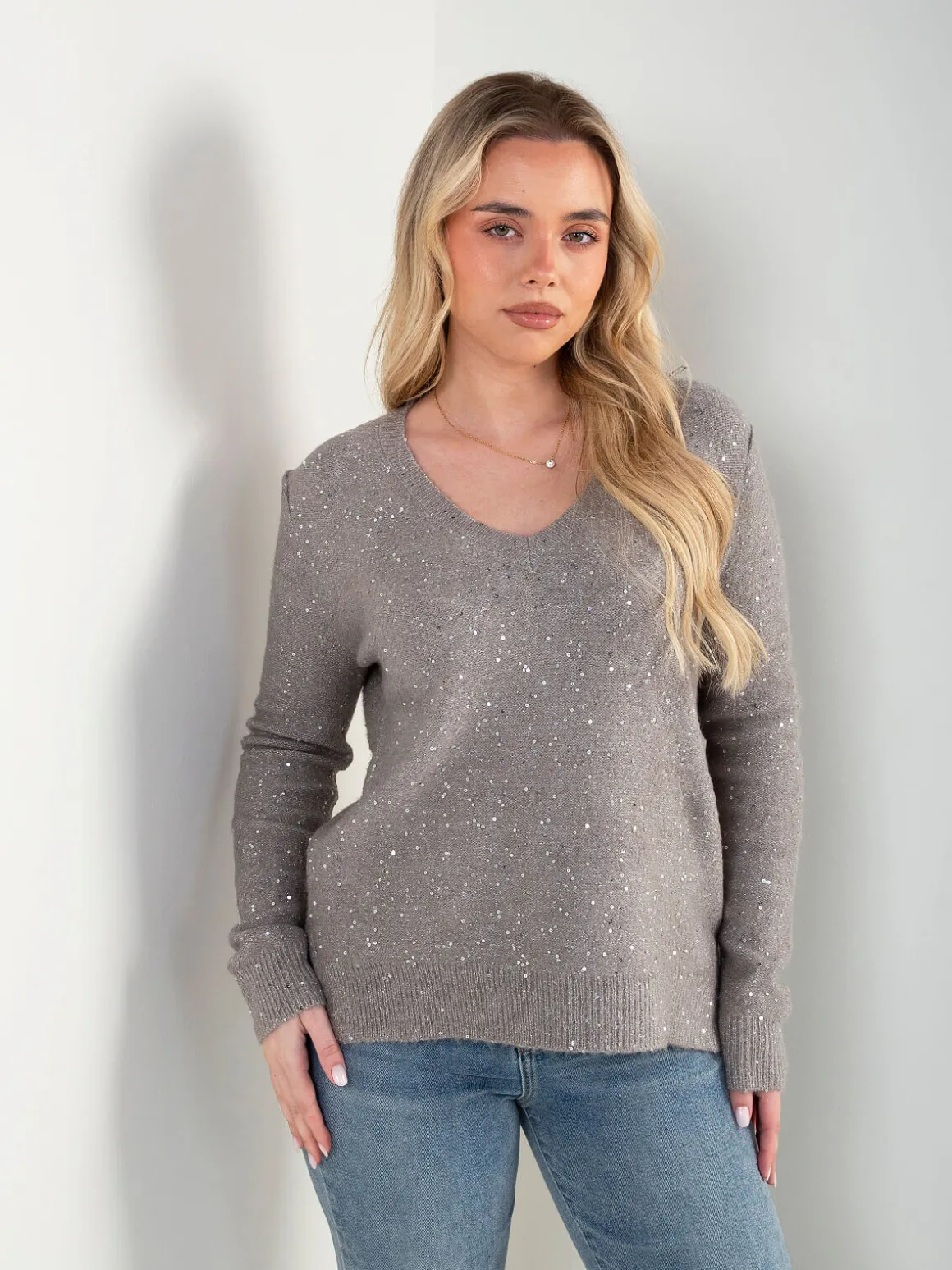 Camisola malha com brilho