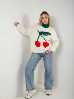 Camisola malha com cerejas