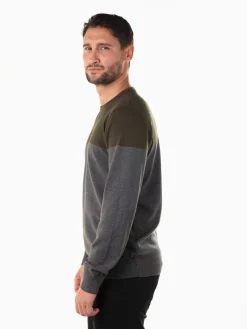 Camisola malha com color block