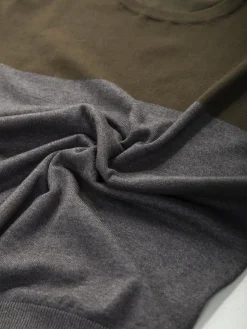 Camisola malha com color block