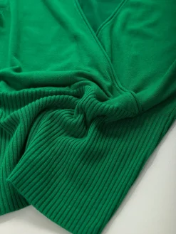 Camisola malha com decote cruzado