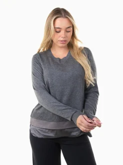 Camisola malha com efeito blusa