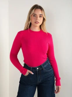 Camisola malha com gola perkins