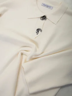 Camisola malha com gola polo