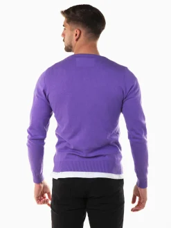 Camisola malha com gola V