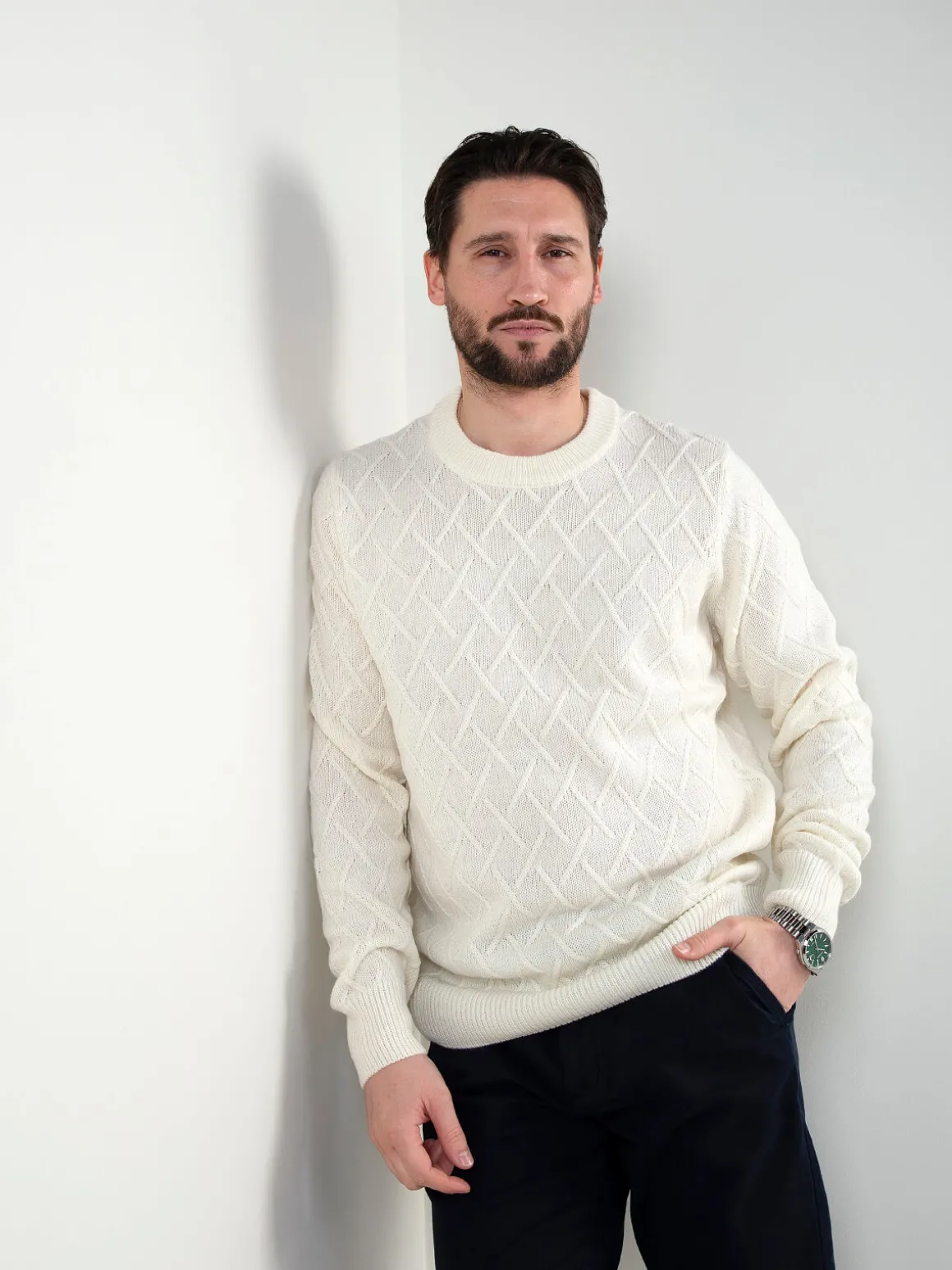 Camisola malha com padrão