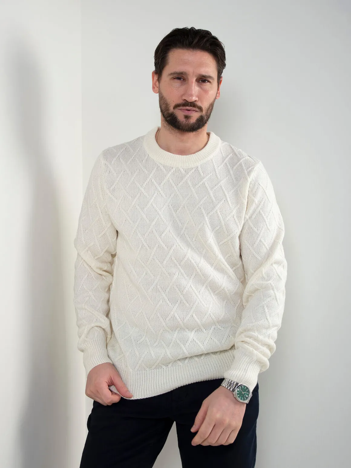 Camisola malha com padrão