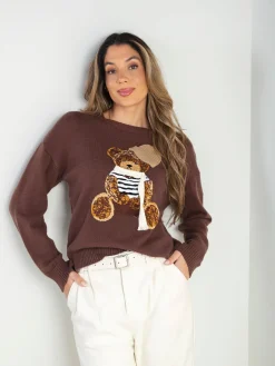Camisola malha com ursinho