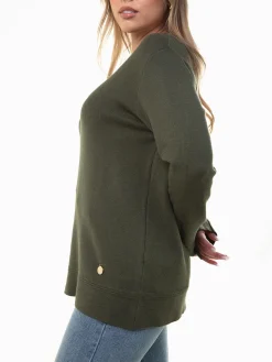 Camisola malha confortável com aplicação