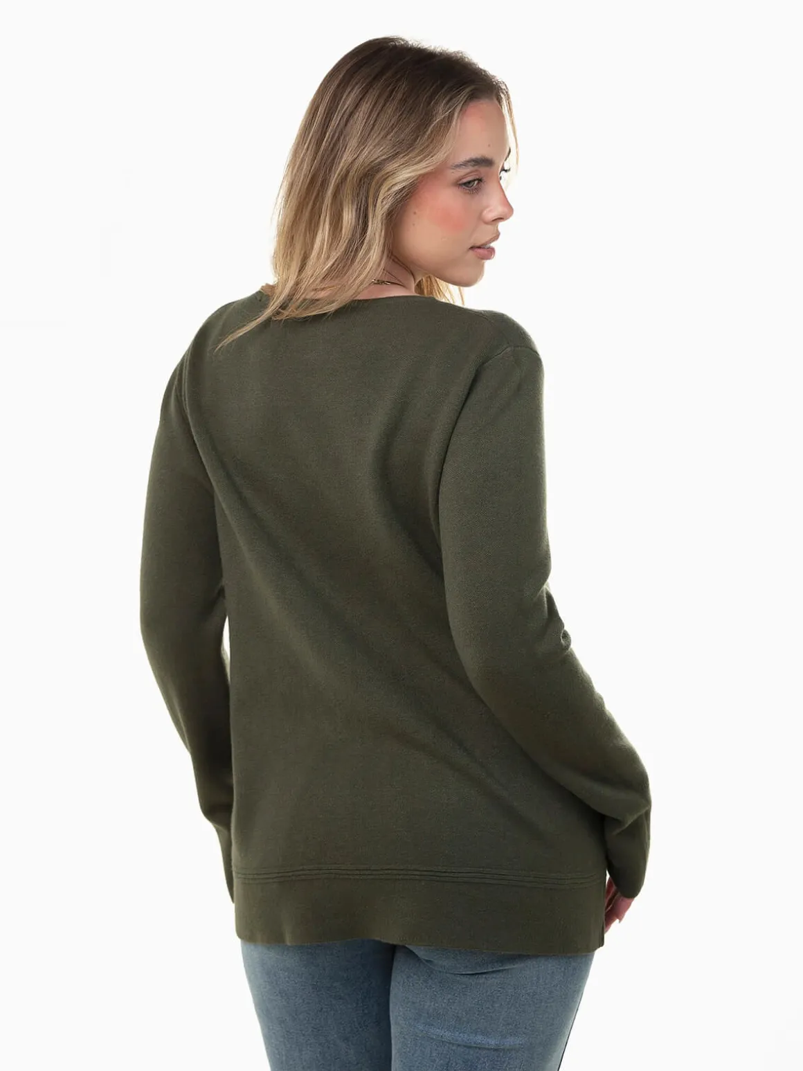 Camisola malha confortável com aplicação