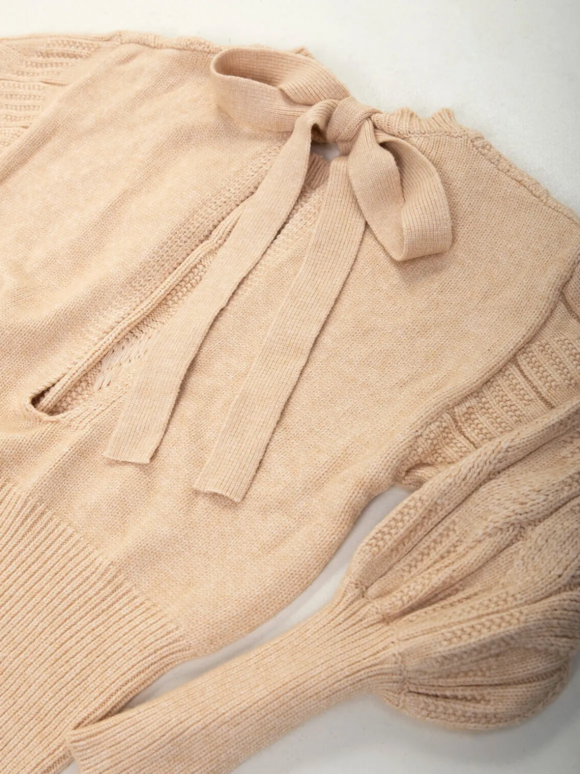 Camisola malha costas descobertas