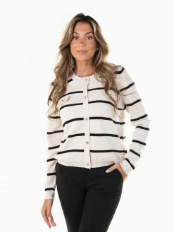 Camisola malha efeito casaco