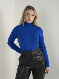 Camisola malha fina acabamento rolling