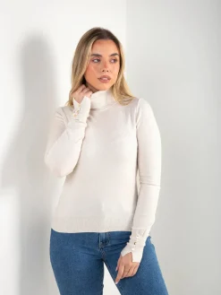 Camisola malha fina com detalhe