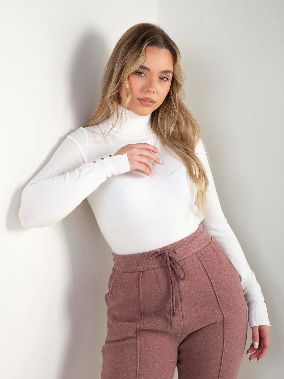 Camisola malha fina com detalhe