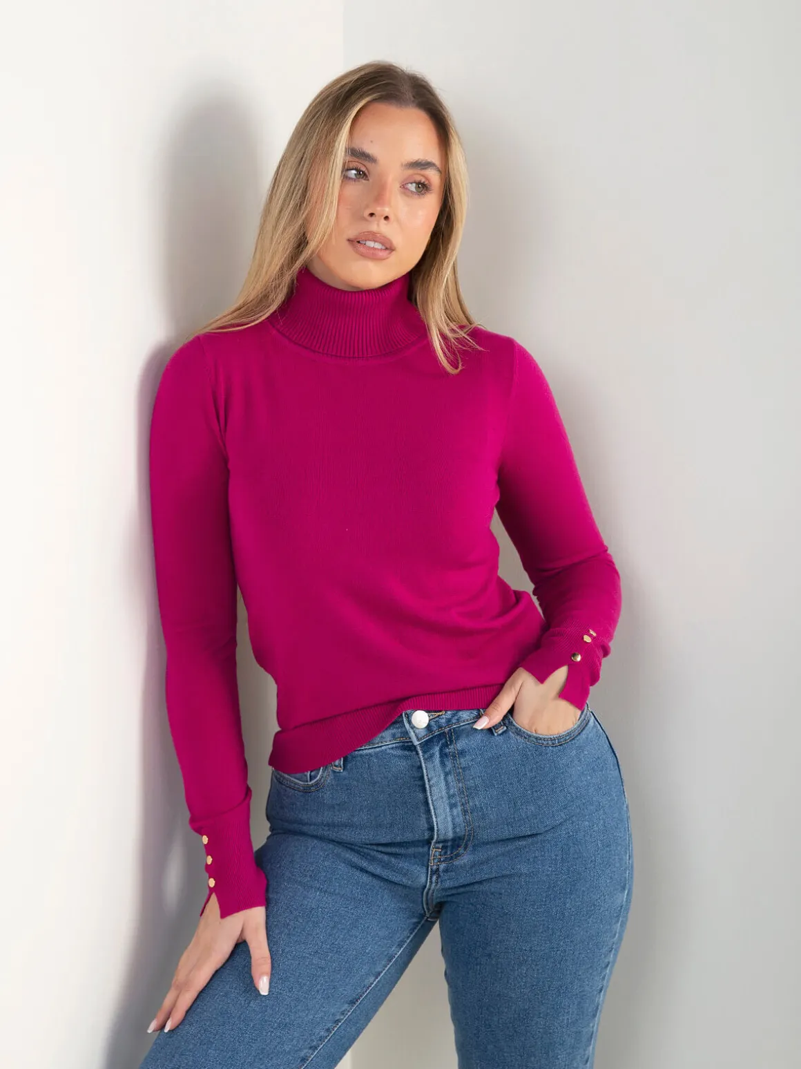 Camisola malha fina com detalhe