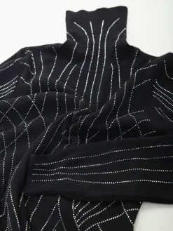 Camisola malha gola alta com strass