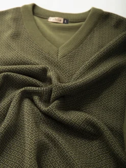 Camisola malha gola em V