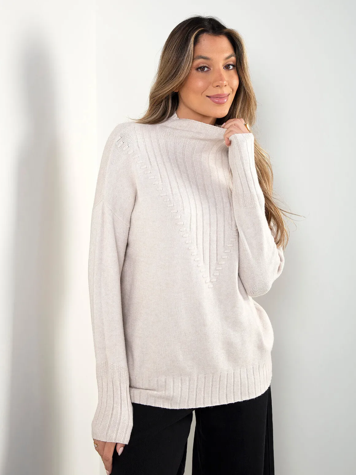 Camisola malha gola perkins