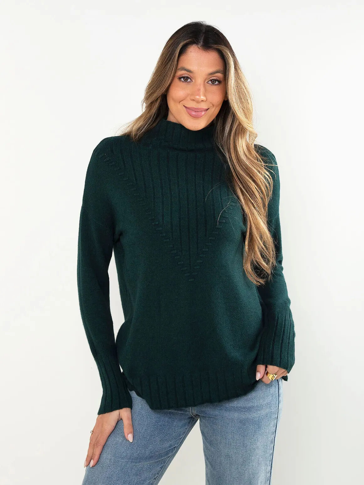 Camisola malha gola perkins