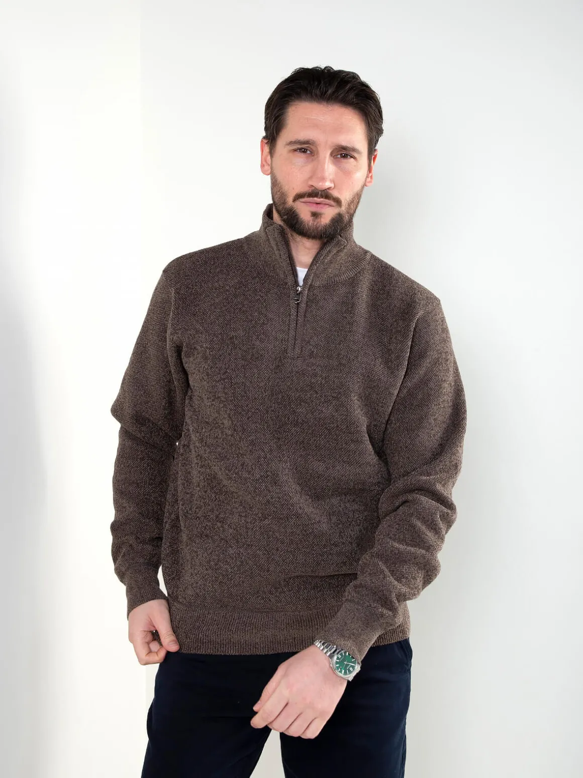 Camisola malha interior xadrez