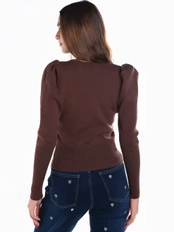 Camisola malha manga balão