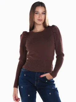 Camisola malha manga balão