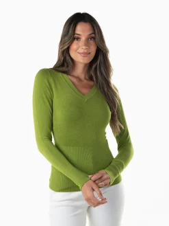 Camisola malha manga comprida v