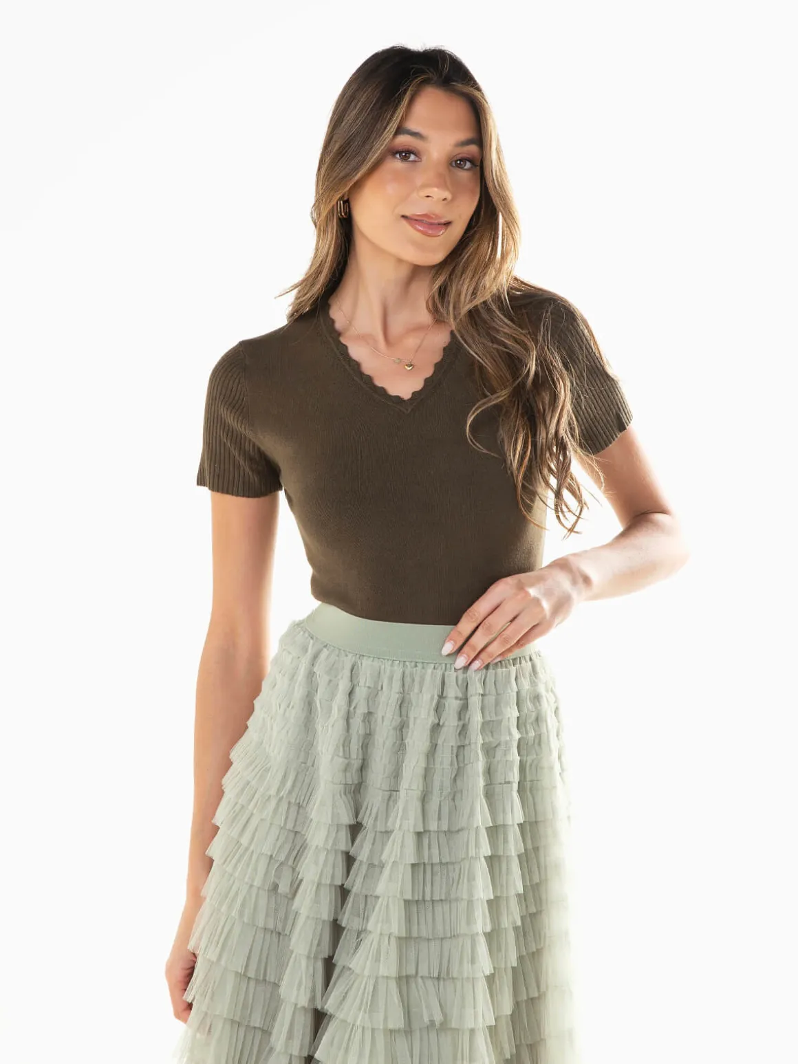 Camisola malha manga curta