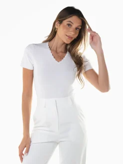 Camisola malha manga curta