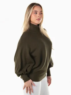 Camisola malha manga morcego