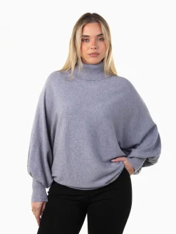 Camisola malha manga morcego