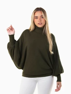 Camisola malha manga morcego