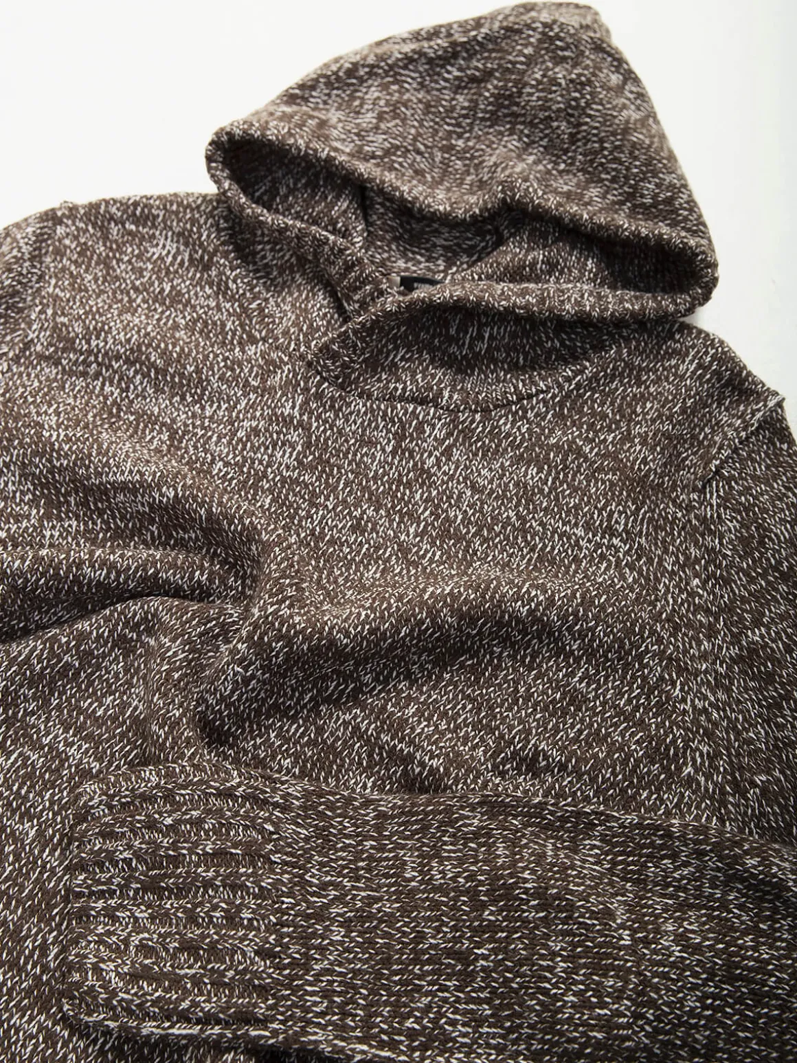 Camisola malha mesclada com capuz