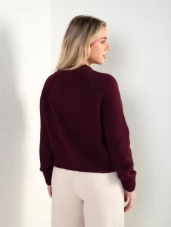 Camisola malha oversized gola perkins