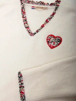 Camisola malha oversized com bordado