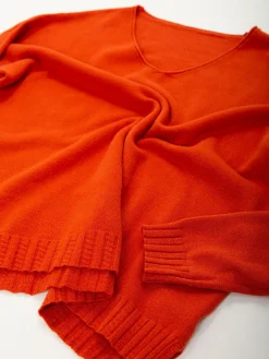 Camisola malha oversized com aberturas