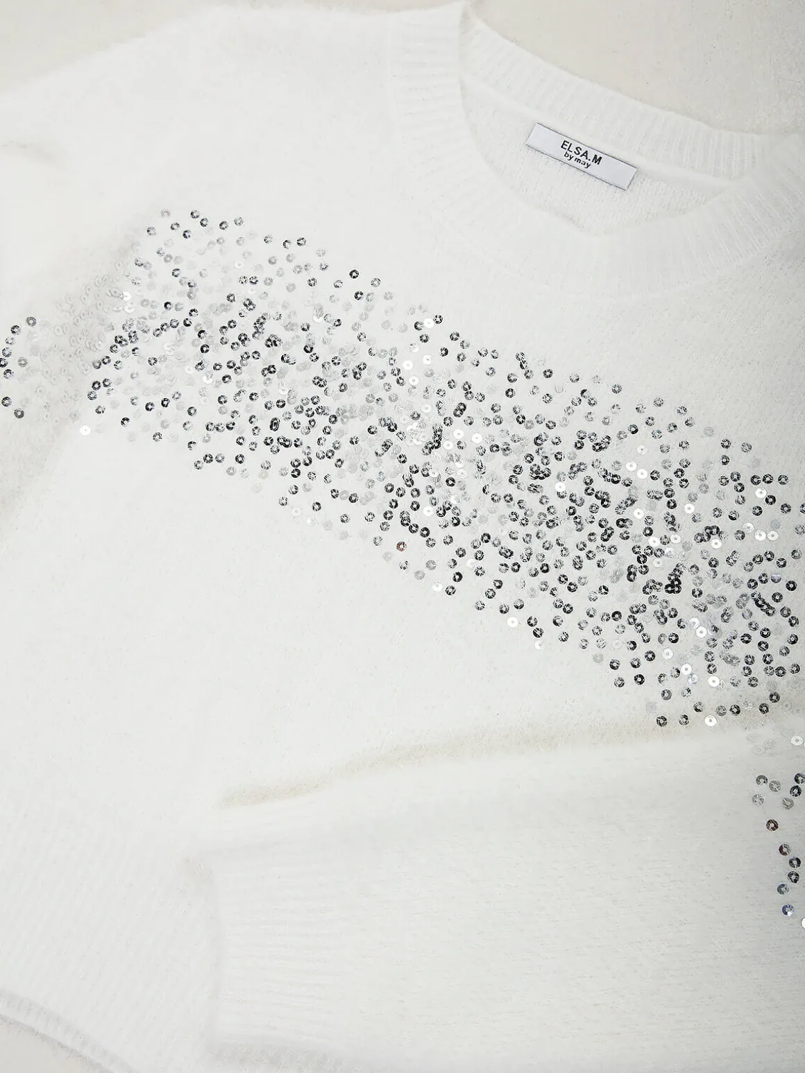 Camisola malha suave com lantejoulas