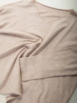 Camisola malha viscose com decote V