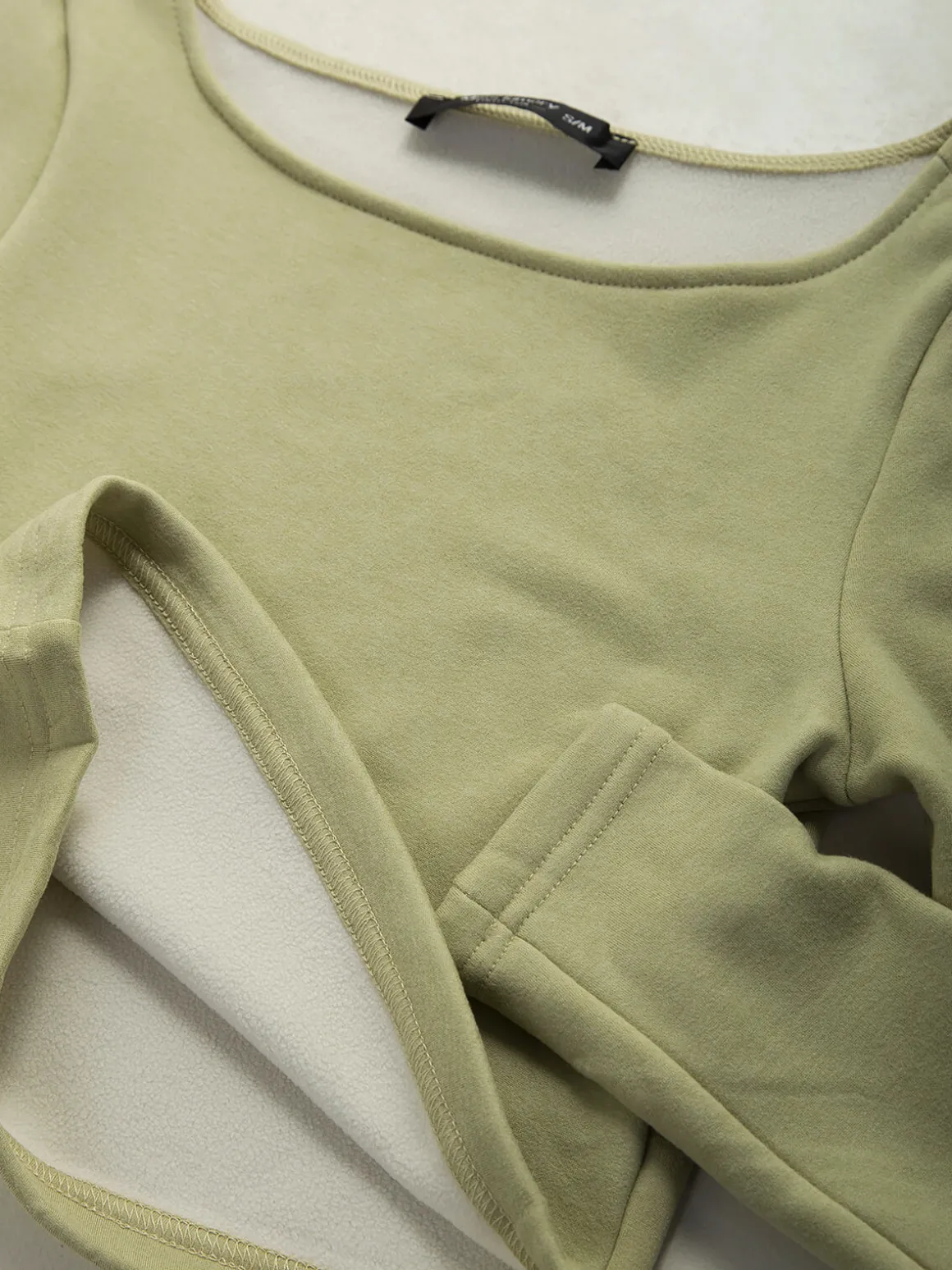 Camisola manga comprida interior polar