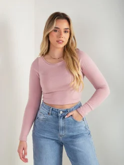 Camisola manga comprida interior polar