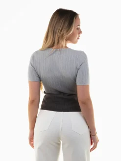 Camisola manga curta com degradê