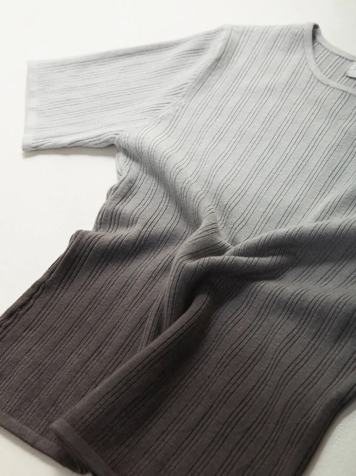 Camisola manga curta com degradê